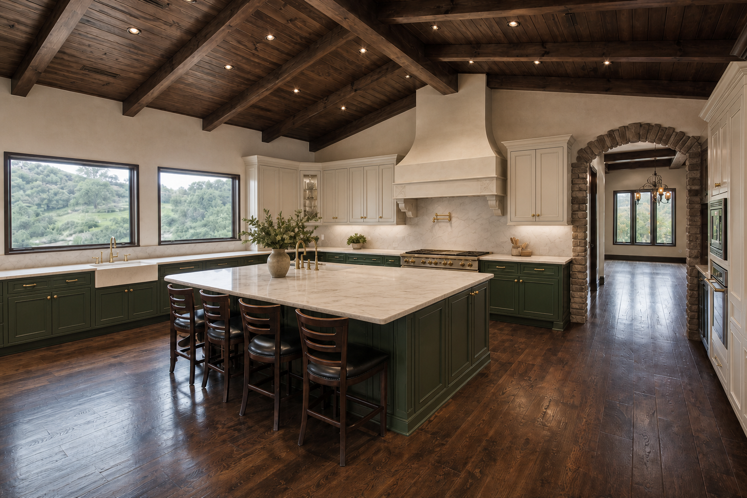 Forest Green & Brass Manor after